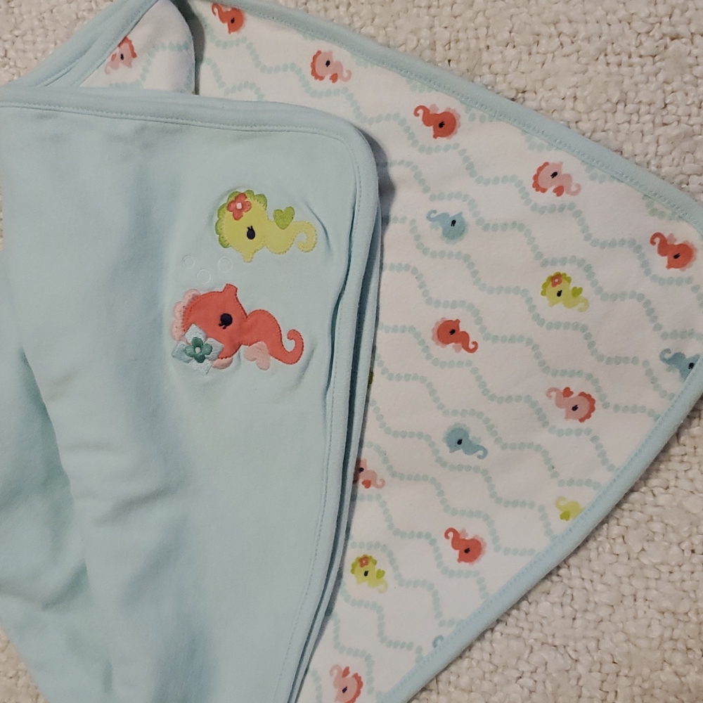 Gymboree baby blanket Sea Horses